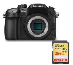 PANASONIC  DMC-GX80KEBK Compact System Camera with Wide-angle Zoom Lens & Memory Card Bundle